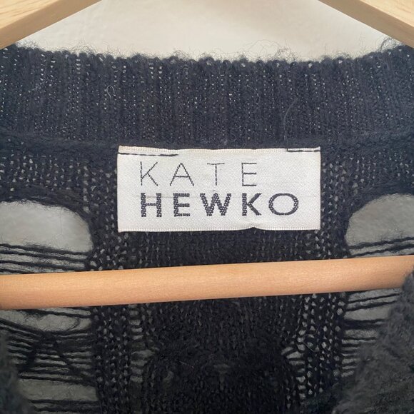 Kate Hewko Puff Statement Sleeve Sweater Top Black - Picture 5 of 13